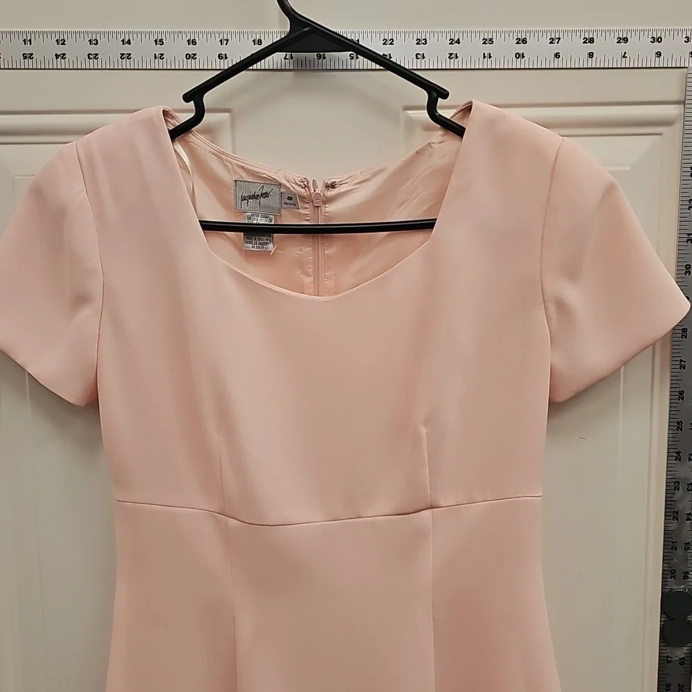 Elegant, Wedding, Bride, Pink, Women's, Midi, Dress, Formal, Vintage, 90s, Party - Picture 3 of 7